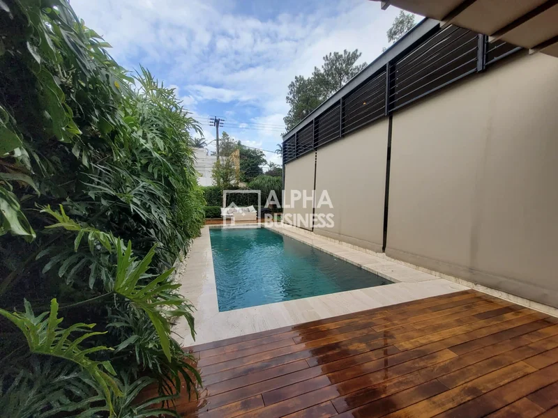 Fachada principal ou destaque de Casa Mobiliada Alphaville 1 | 4 Suítes | SP - CA0027 - Alphaville 1