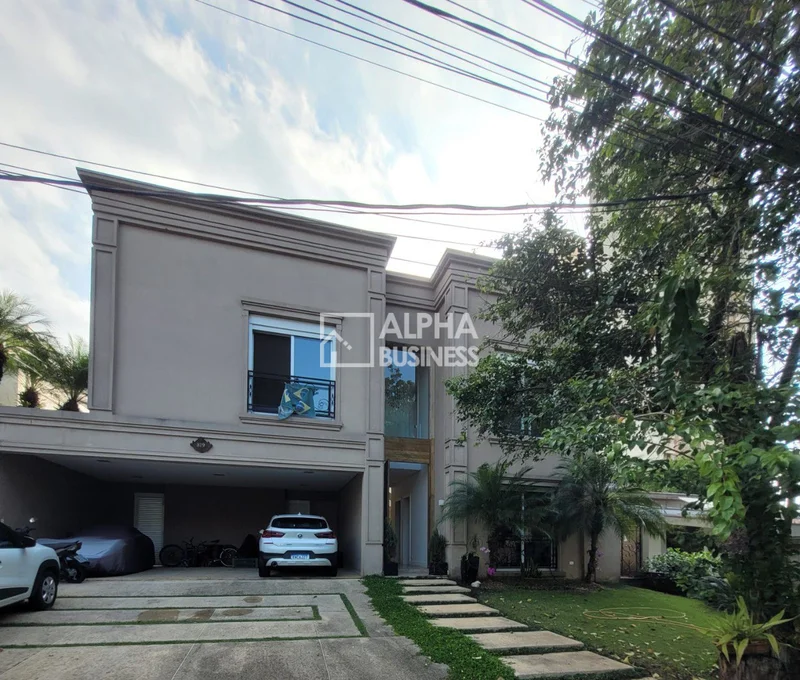 Fachada principal ou destaque de Casa com 4 suítes, 500 m² – venda por R$ 8.500.000 ou aluguel por R$ 55.000/mês – Alphaville 1 – Barueri/SP - Alphaville 1