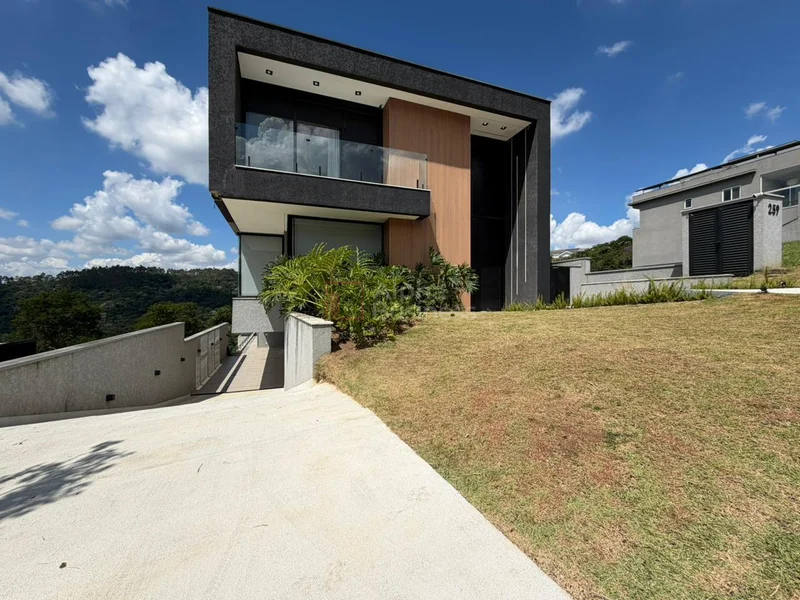 Fachada principal ou destaque de Casa mobiliada com 4 suítes à venda, 505 m² por R$ 7.500.000 – Gênesis 2 – Santana de Parnaíba/SP - Gênesis 2 - Alphaville
