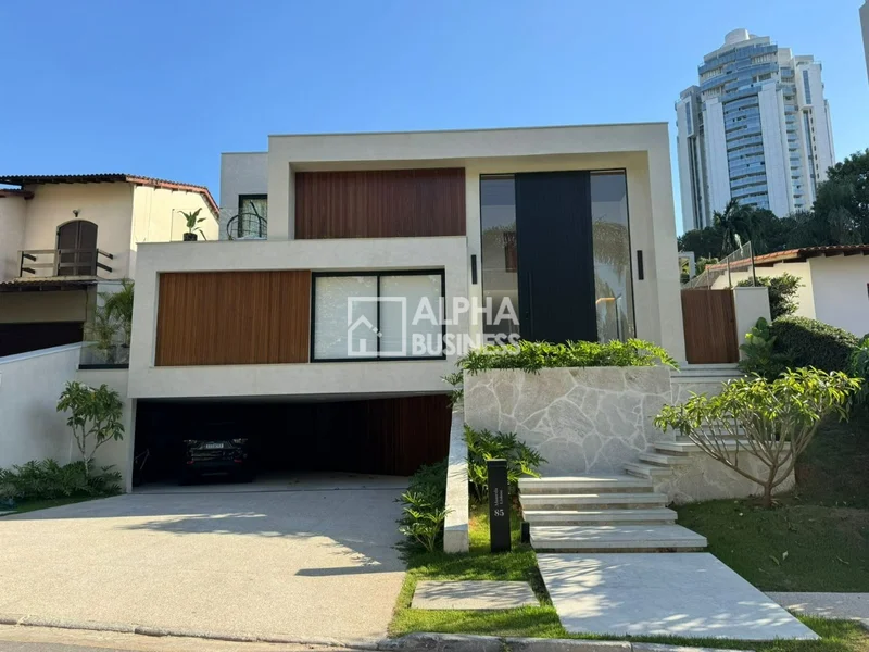 Fachada principal ou destaque de CASA À VENDA NO CONDOMÍNIO ALPHAVILLE 1 | MOBILIADA E DECORADA | BARUERI – SP - Alphaville 1