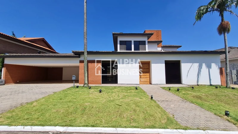 Fachada principal ou destaque de Casa com 4 suítes, 620 m² – venda por R$ 3.500.000 ou aluguel por R$ 21.000/mês – Alphaville 5 – Santana de Parnaíba/SP - Alphaville 5