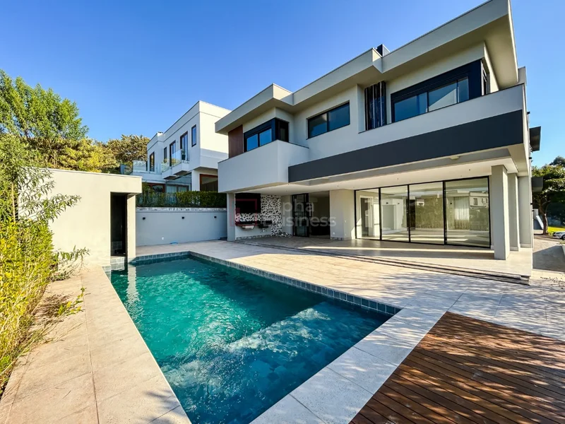 Fachada principal ou destaque de Casa nova com 5 suítes à venda, 584 m² por R$ 10.690.000 no Tamboré 11 – Santana de Parnaíba/SP - Tamboré 11 - Alphaville