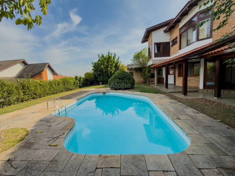 Fachada principal ou destaque de Casa com 3 suítes, 450 m² – venda por R$ 4.100.000 ou aluguel por R$ 16.414/mês – Alphaville 5 – Santana de Parnaíba/SP - Alphaville 5