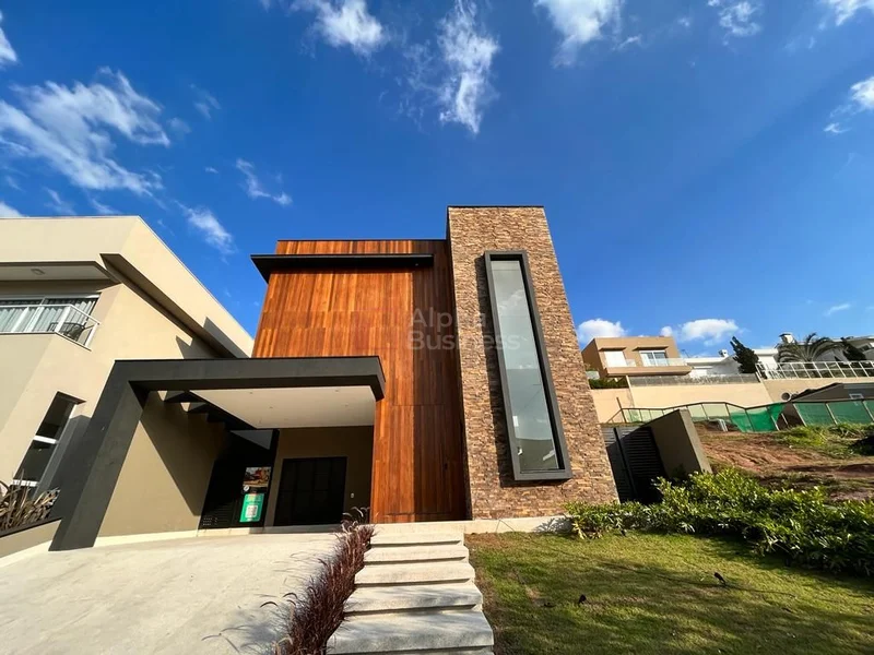 Fachada principal ou destaque de Casa com 4 suítes à venda, 370 m² por R$ 5.800.000 – Gênesis 1 – Santana de Parnaíba/SP - Gênesis 1 - Alphaville