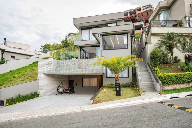 Fachada principal ou destaque de Casa mobiliada com 5 suítes à venda, 410 m² por R$ 8.200.000 – Alphasítio – Santana de Parnaíba/SP - Alphasítio - Alphaville