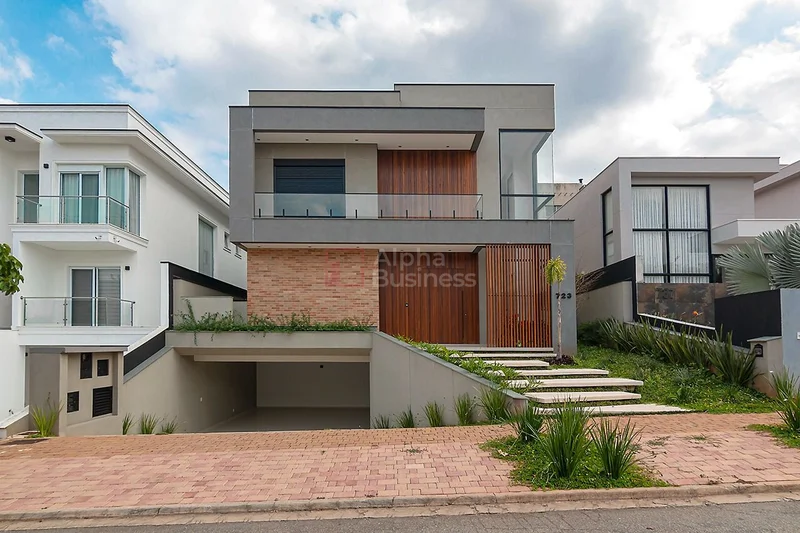 Fachada principal ou destaque de Casa com 4 suítes à venda, 480 m² por R$ 4.355.000 – Gênesis 1 – Santana de Parnaíba/SP - Gênesis 1 - Alphaville