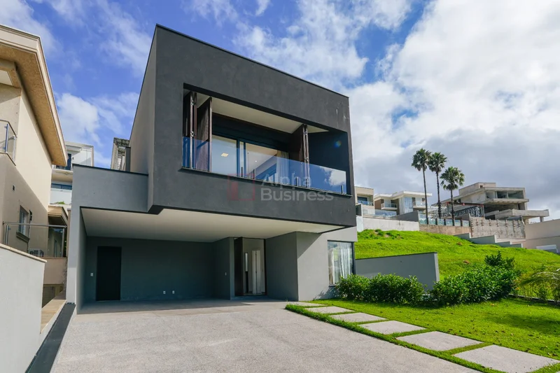 Fachada principal ou destaque de Casa mobiliada com 5 suítes à venda, 464 m² por R$ 5.950.000 – Gênesis 2 – Santana de Parnaíba/SP - Gênesis 2 - Alphaville