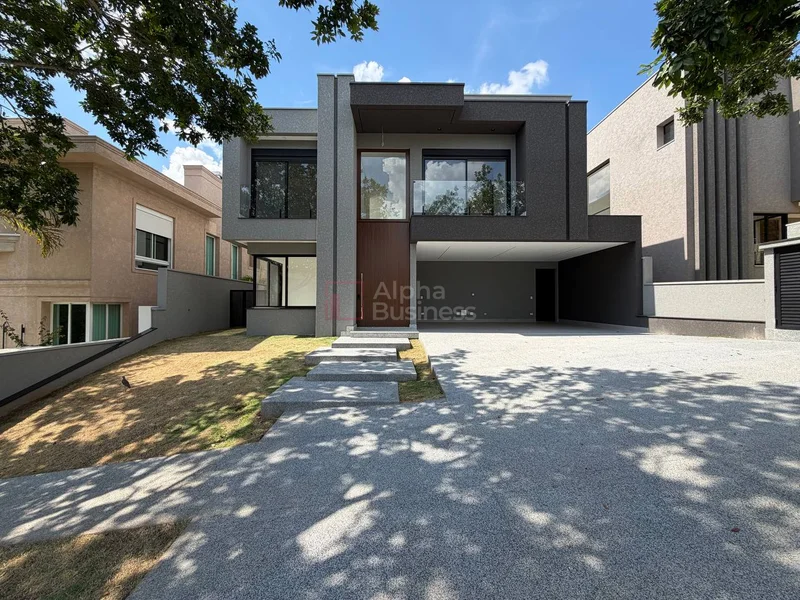 Fachada principal ou destaque de Casa com 4 suítes à venda, 443 m² por R$ 5.690.000 – Gênesis 2 – Santana de Parnaíba/SP - Gênesis 2 - Alphaville