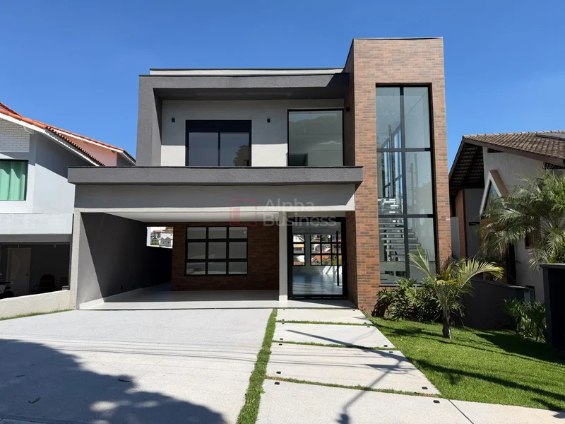 Fachada principal ou destaque de Casa Nova à Venda Alphaville 9 | 4 Suítes, 437m² | CA0855 - Alphaville 9