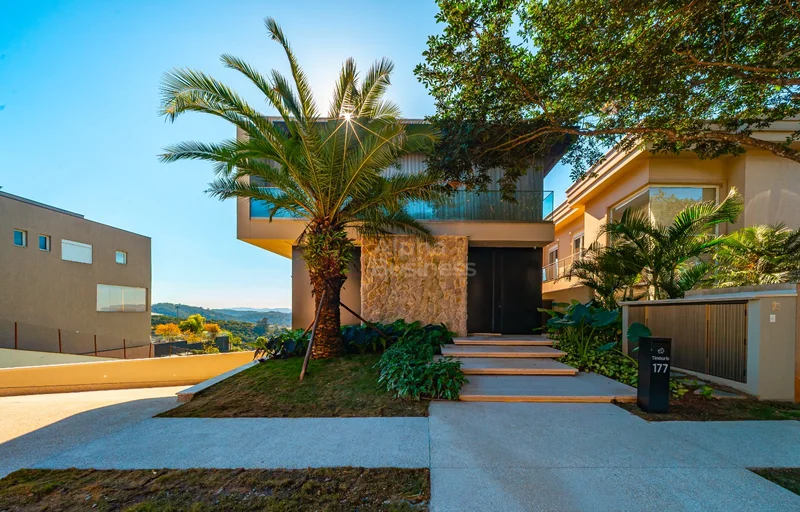 Fachada principal ou destaque de Casa mobiliada com 4 suítes à venda, 715 m² por R$ 17.900.000 – Gênesis 2 – Santana de Parnaíba/SP - Gênesis 2 - Alphaville