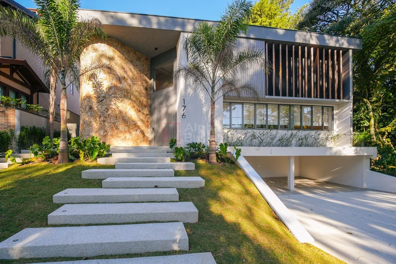 Fachada principal ou destaque de Casa com 4 suítes à venda, 575 m² por R$ 9.850.000 – Alphaville 10 – Santana de Parnaíba/SP - Alphaville 10