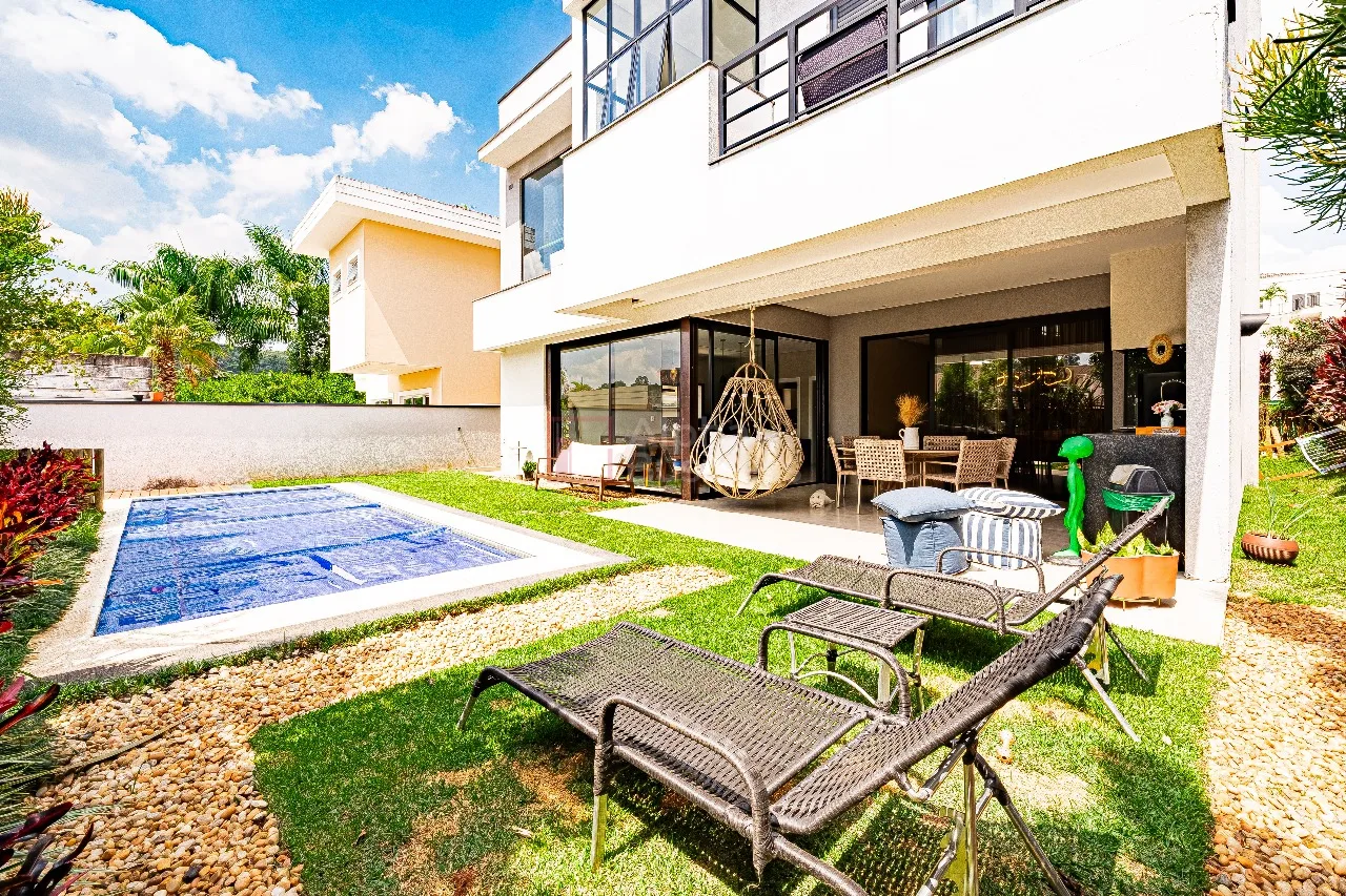 Fachada principal ou destaque de Casa com 4 suítes à venda, 375 m² por R$ 4.900.000 – Gênesis 1 – Santana de Parnaíba/SP - Gênesis 1 - Alphaville