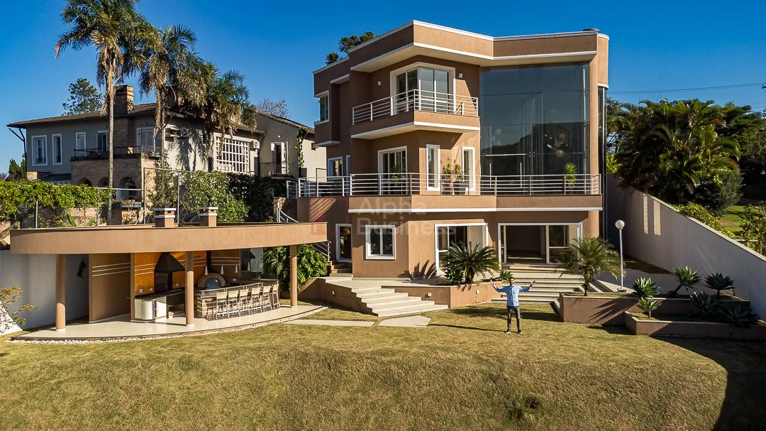 Fachada principal ou destaque de Casa com 4 suítes à venda, 520m por R$ 5.490.000 – Alphaville 10 – Santana de Parnaíba/SP - Alphaville 10
