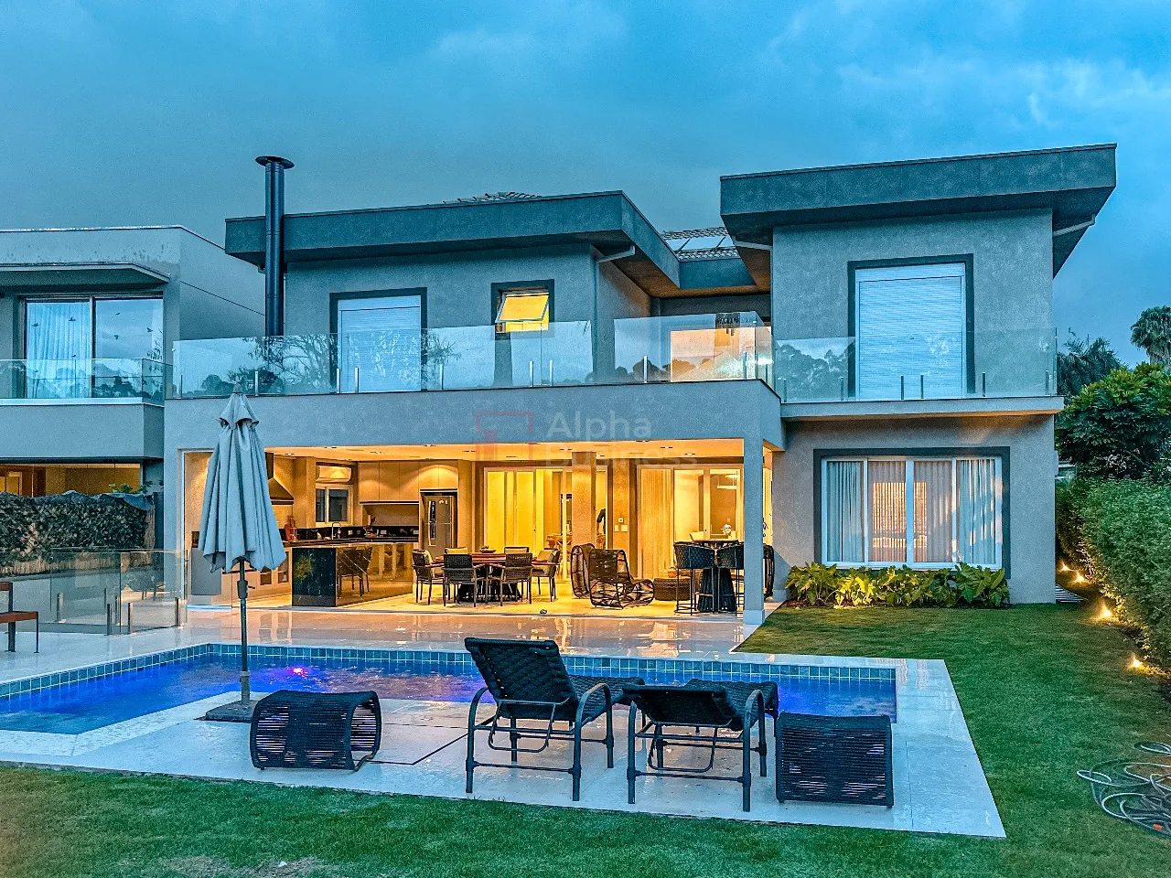 Fachada principal ou destaque de Casa com 4 suítes à venda, 540m por R$ 9.300.000 – Alpha Conde – Barueri/SP - Alpha Conde - Alphaville