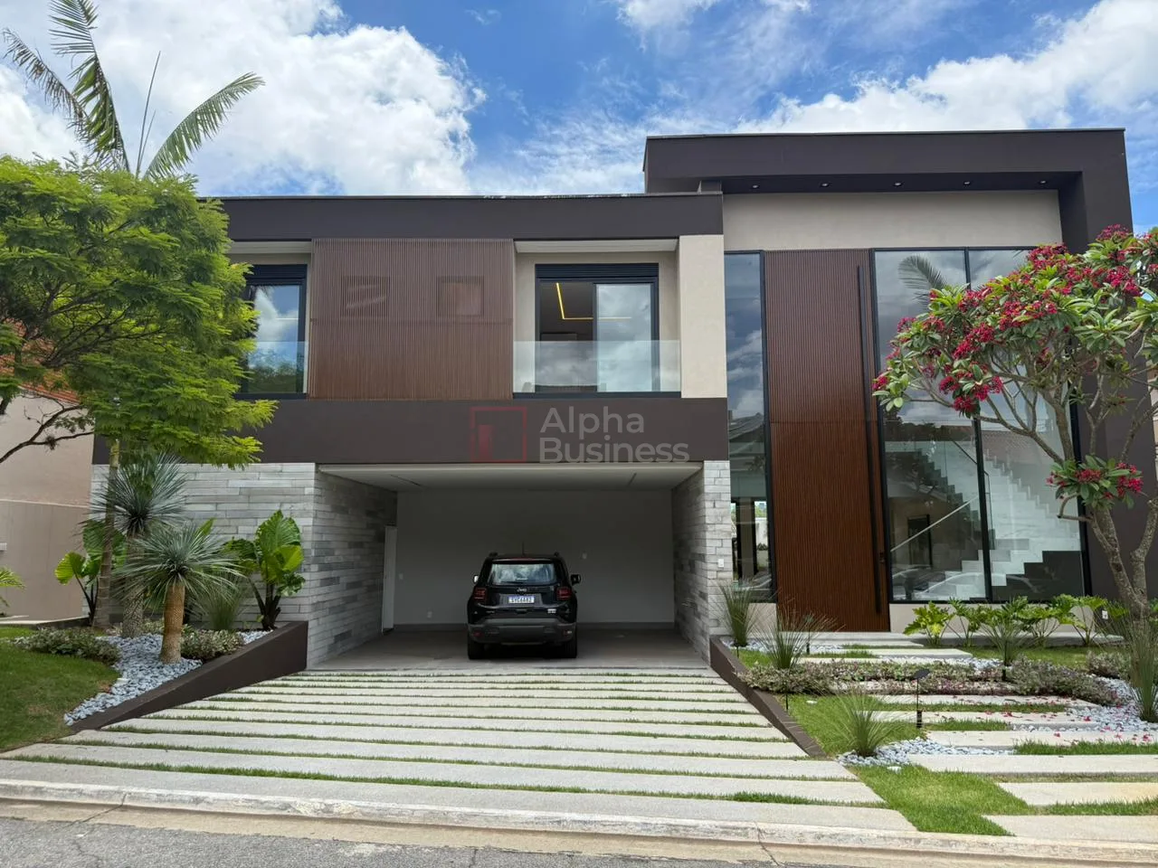 Fachada principal ou destaque de Casa com 5 suítes à venda, 465 m² por R$ 6.900.000 – Alphaville 5 – Santana de Parnaíba/SP - Alphaville 5
